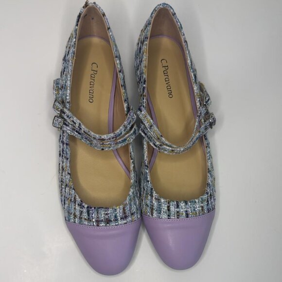 C.Paravano Round Toe Ballet Flats with Strap Comfortable Mary Jane Flats 38(US7) - Picture 6 of 10